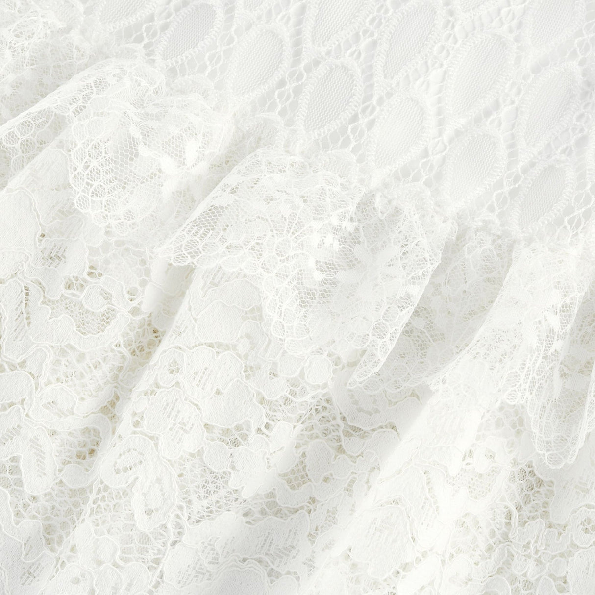 Ginetta Midi Dress - V - Neck Design - Floral Embroidery - Lace Trim - Cut - Out Details