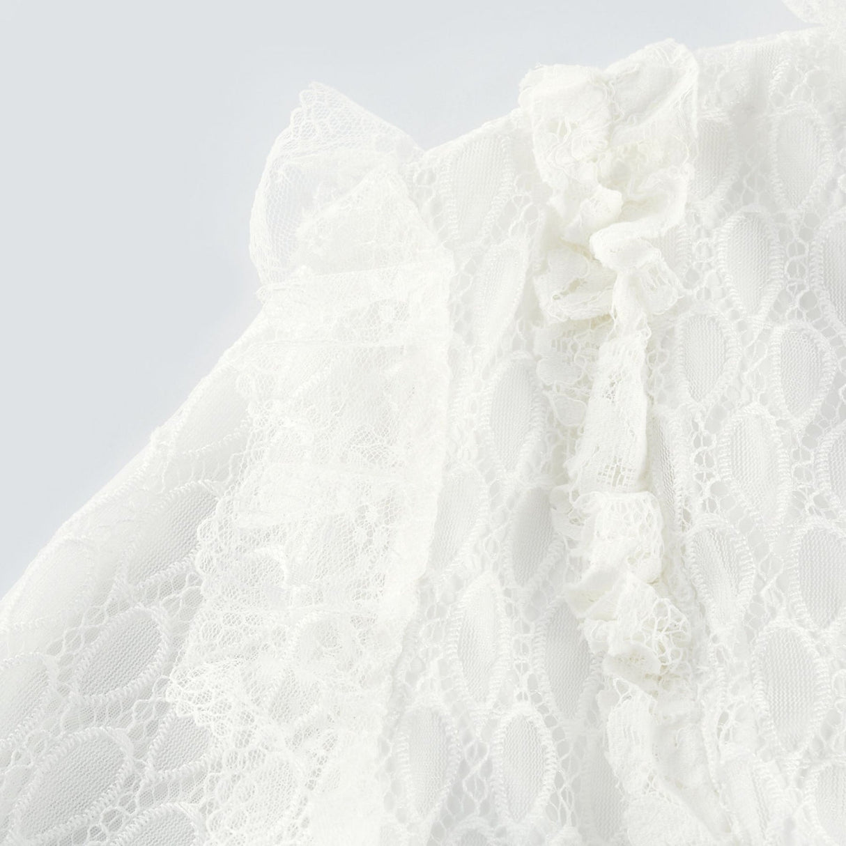 Ginetta Midi Dress - V - Neck Design - Floral Embroidery - Lace Trim - Cut - Out Details