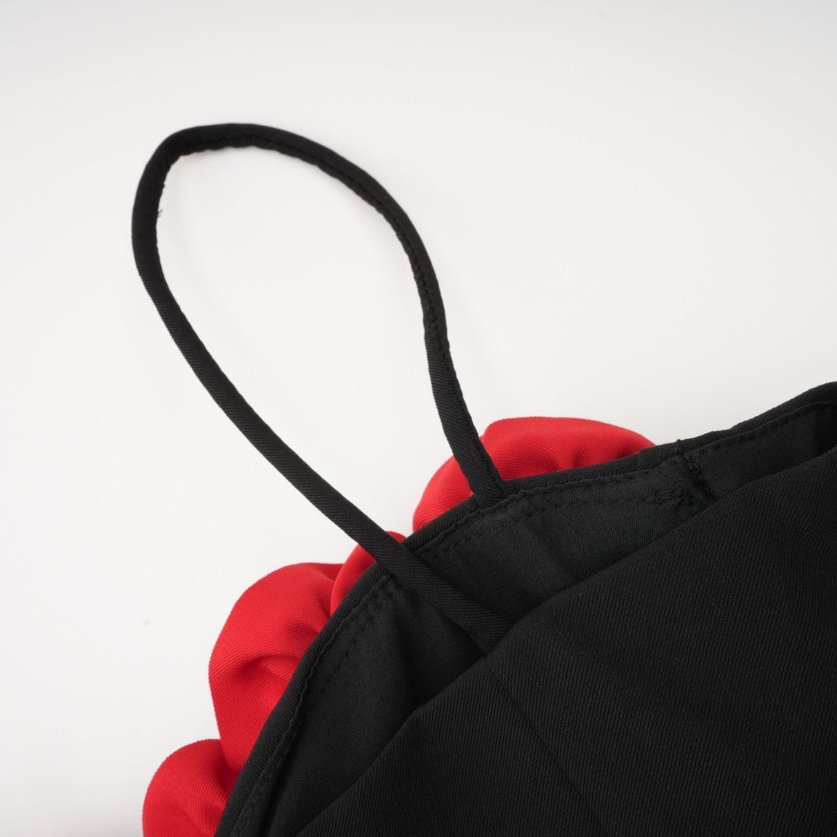 Ginetta Mini Dress - Sleeveless Spaghetti Strap Bustier Style Faux - Flower Embellishment Zip Fastening