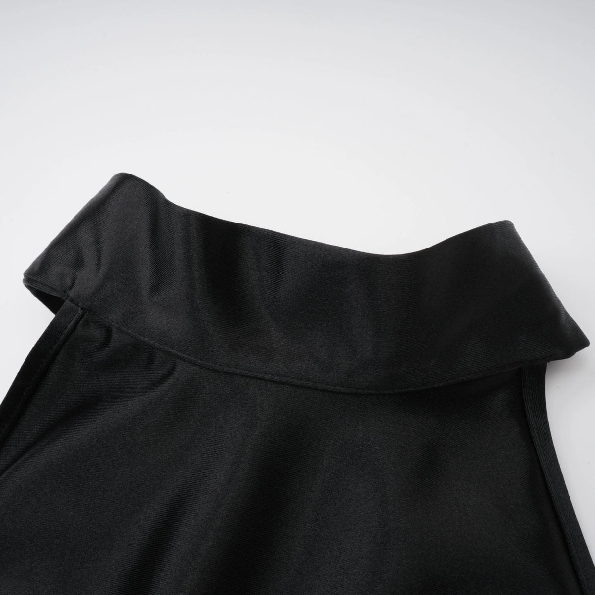 Ginevra black halterneck fauxpearl satin maxi dress