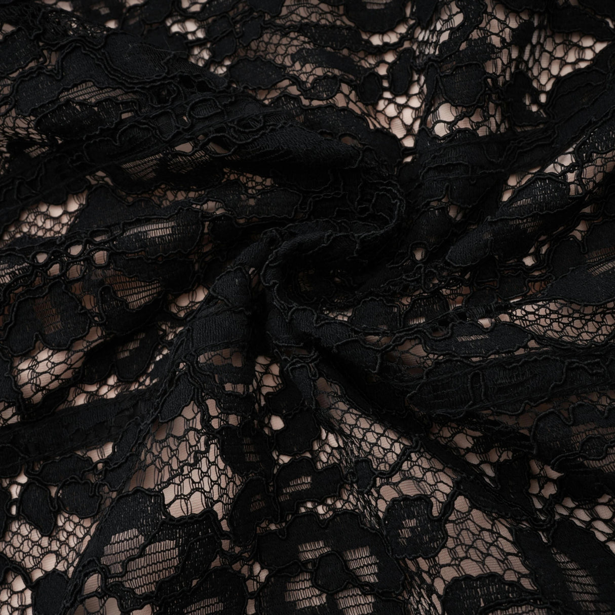 Giorgia Black Floral Lace Corset Maxi Dress
