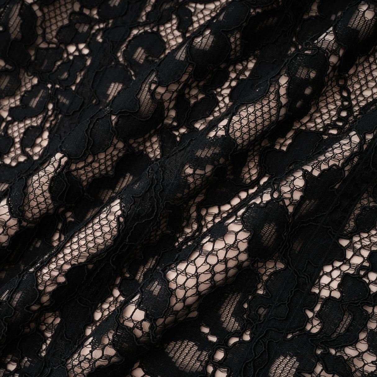 Giorgia Black Floral Lace Corset Maxi Dress