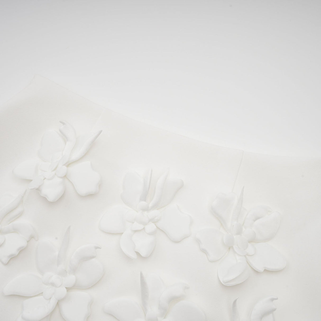 Greta Skirt & Top Set - Square Neck - Sleeveless - Faux - floral embellishment - Thigh length