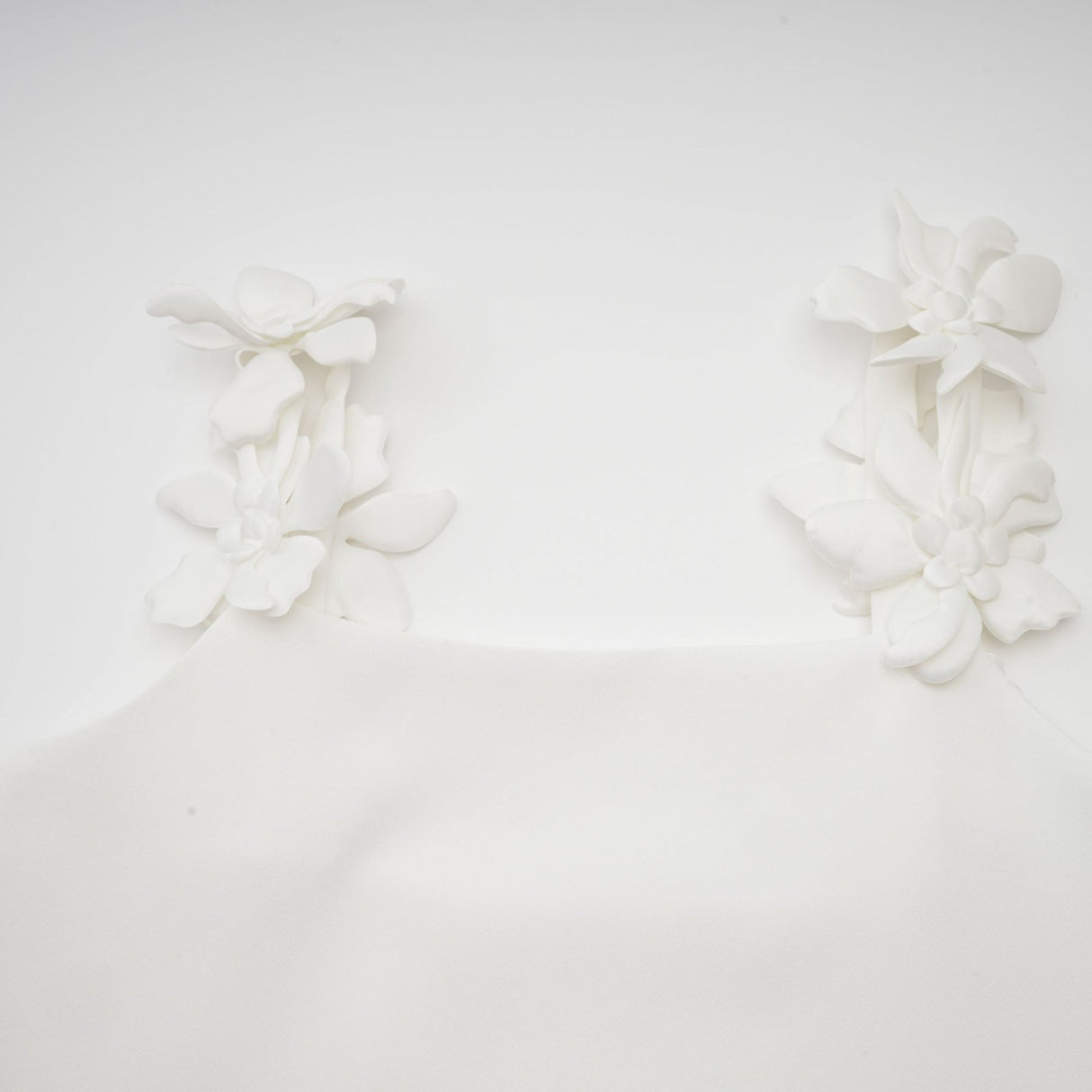 Greta Skirt & Top Set - Square Neck - Sleeveless - Faux - floral embellishment - Thigh length