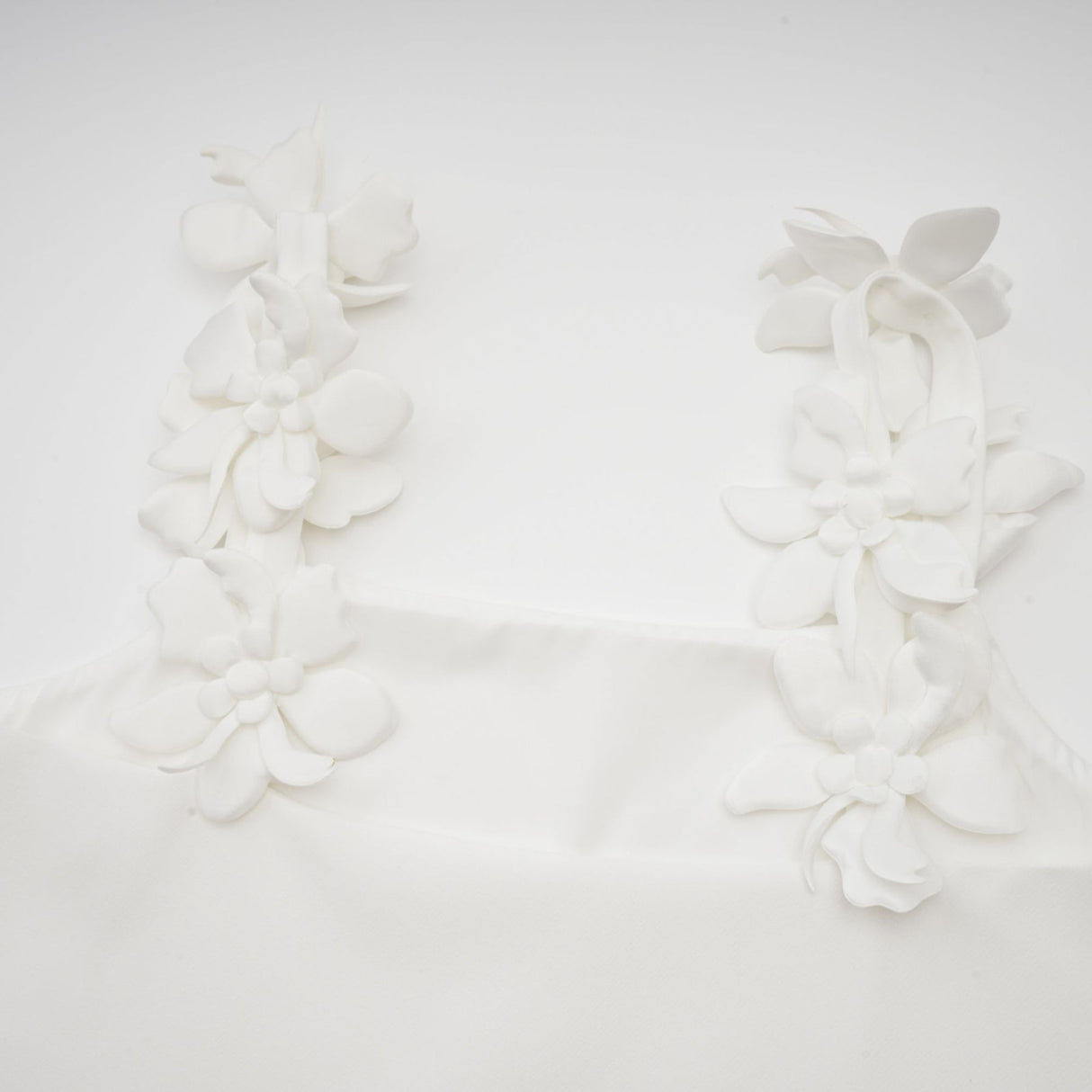 Greta Skirt & Top Set - Square Neck - Sleeveless - Faux - floral embellishment - Thigh length