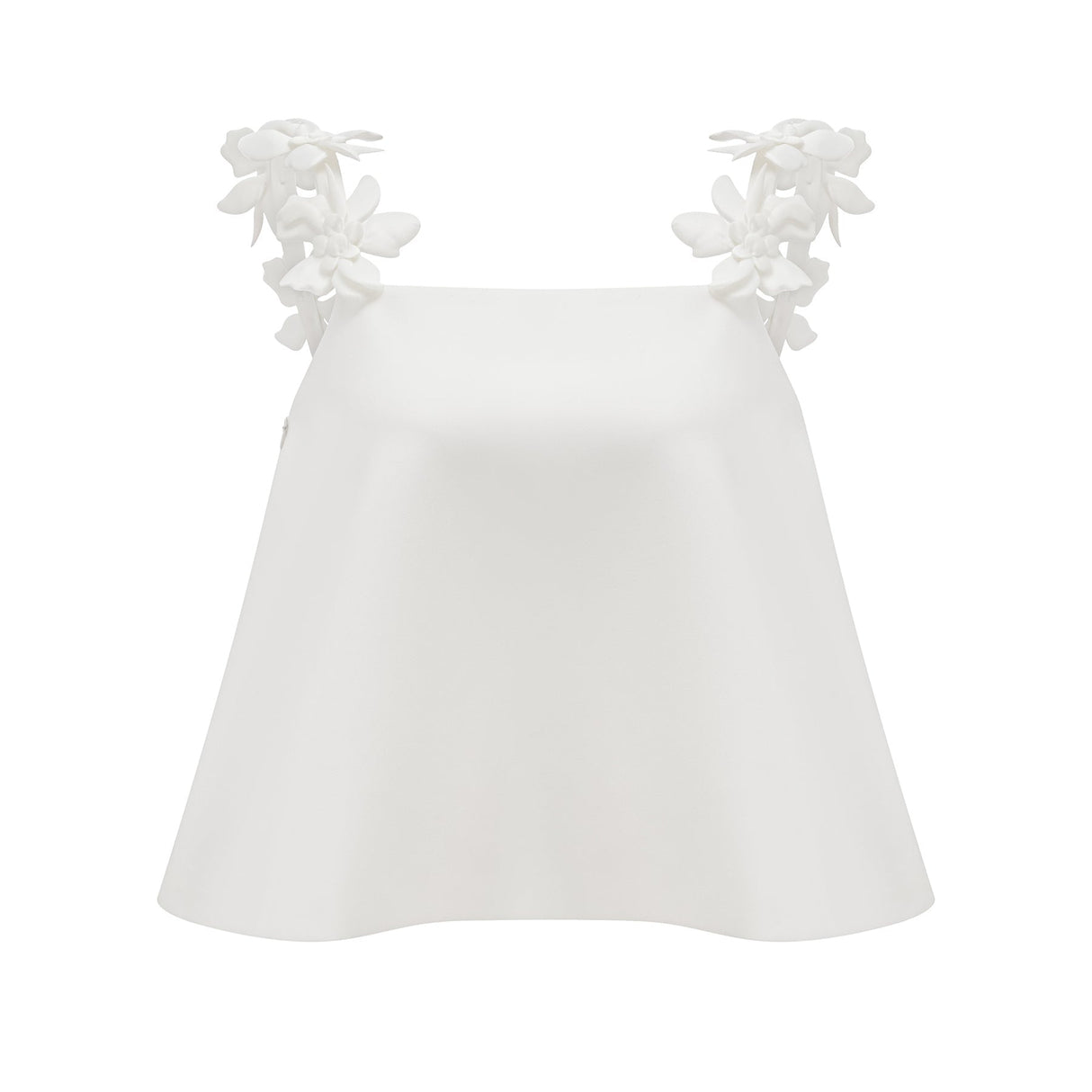 Greta Skirt & Top Set - Square Neck - Sleeveless - Faux - floral embellishment - Thigh length