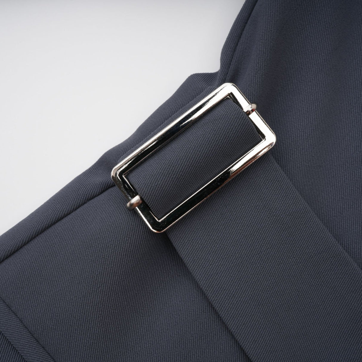 Hailey Jacket - Long Sleeves - Notched Lapels - Shoulder Pads - Asymmetric Design