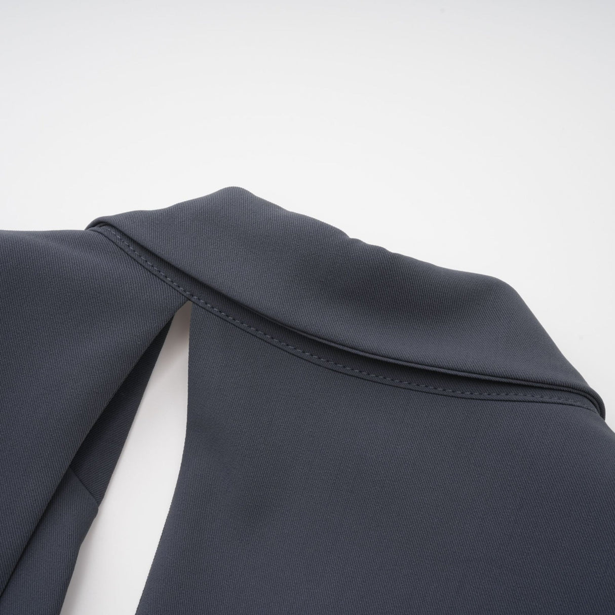 Hailey Jacket - Long Sleeves - Notched Lapels - Shoulder Pads - Asymmetric Design