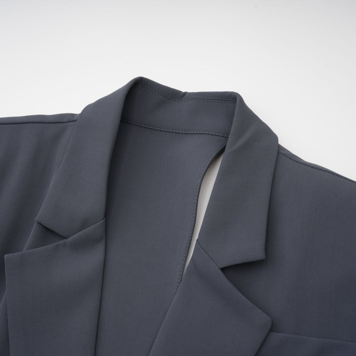 Hailey Jacket - Long Sleeves - Notched Lapels - Shoulder Pads - Asymmetric Design