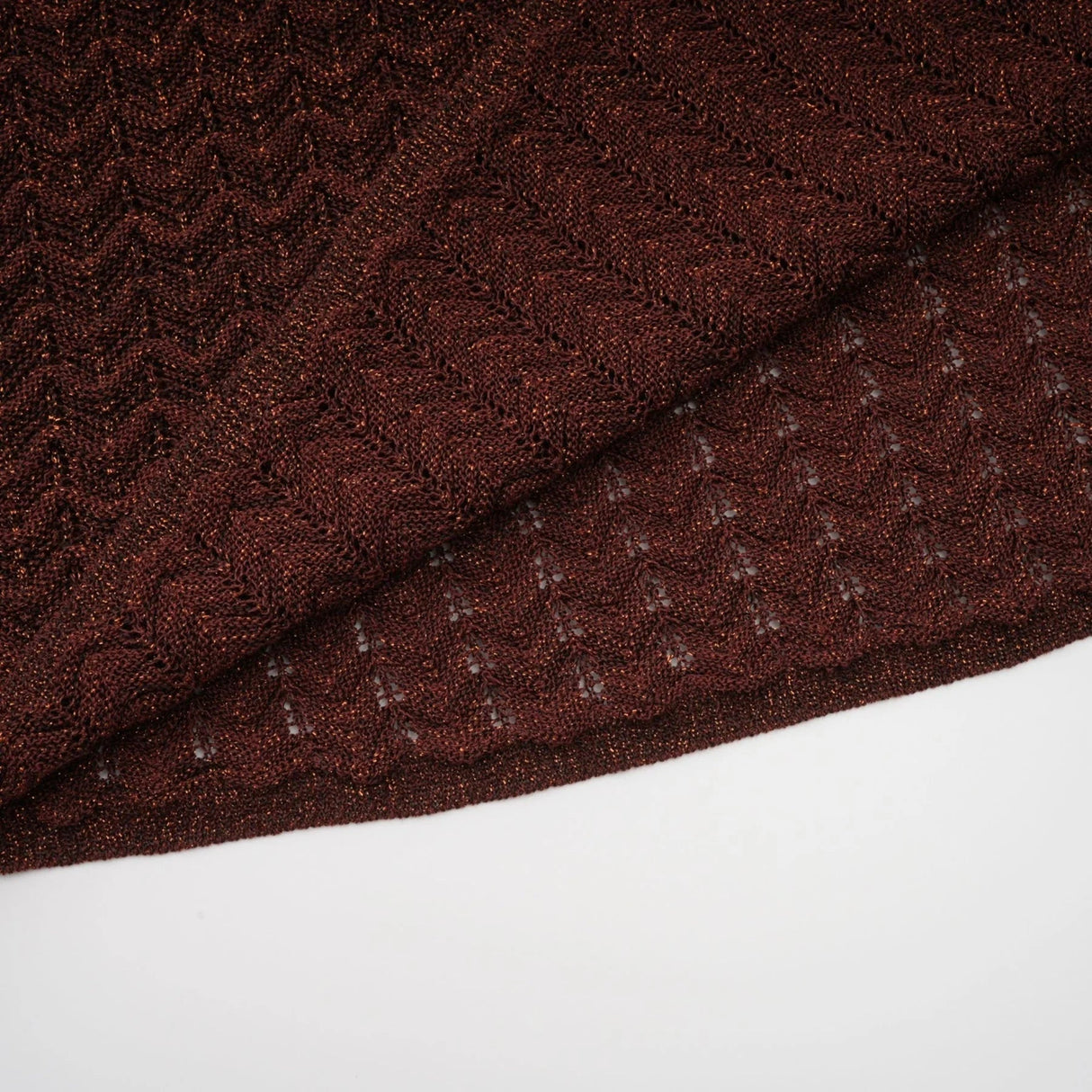 Haley Maxi Dress Brown & Multicolor Gradient Knit Hem