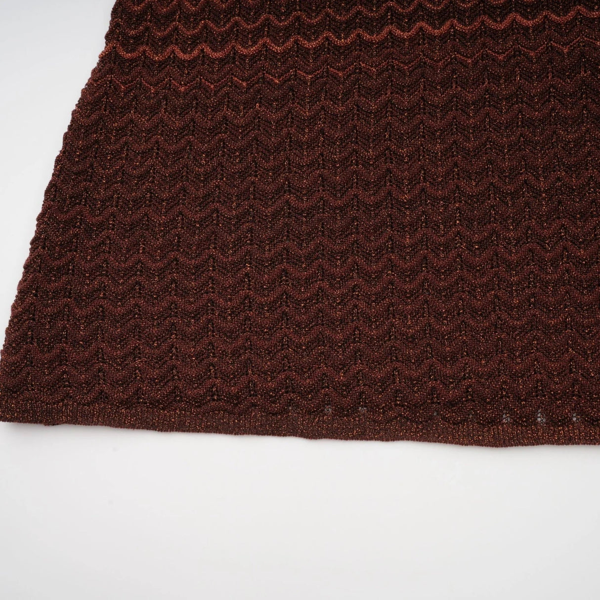 Haley Maxi Dress Brown & Multicolor Gradient Knit Hem