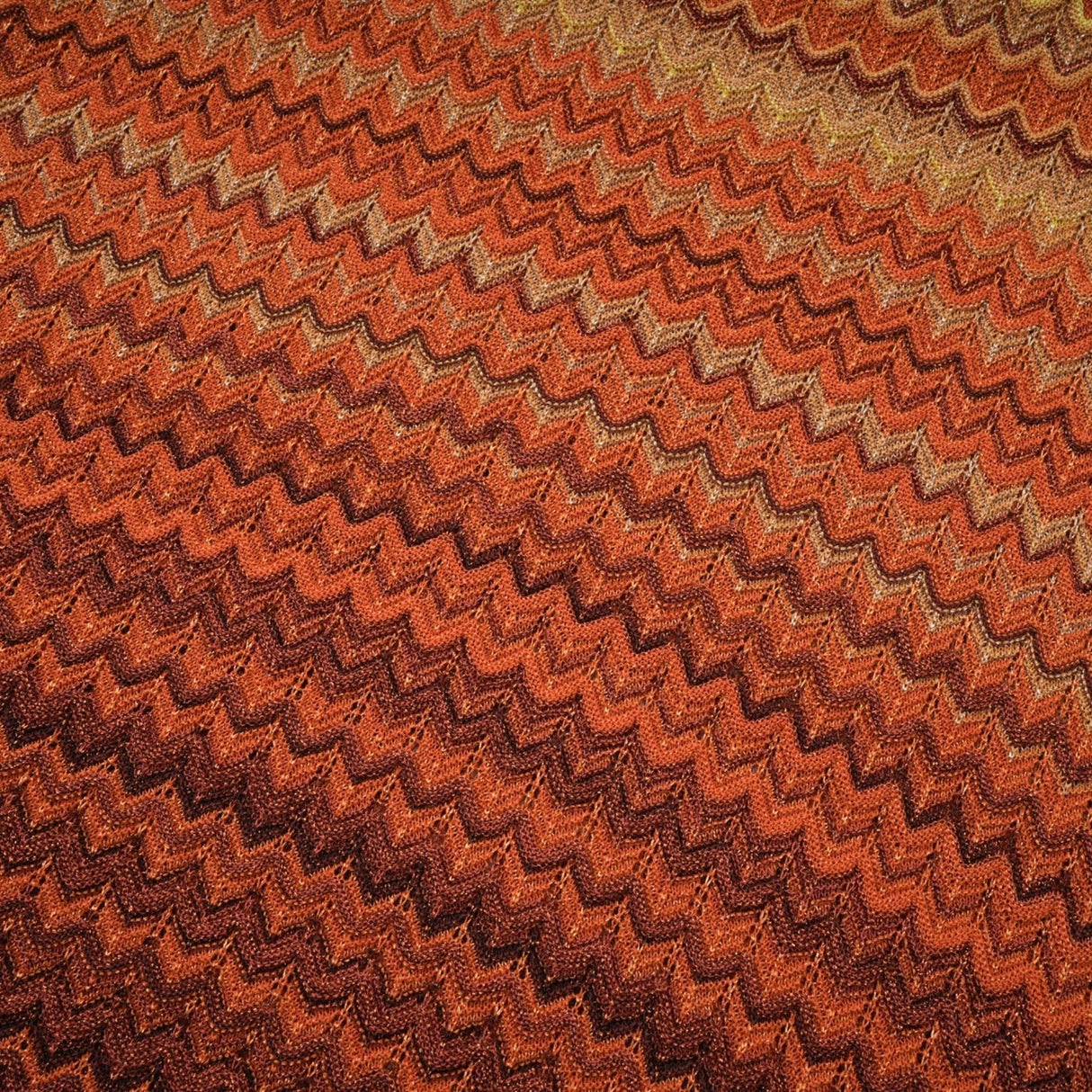 Haley Maxi Dress Brown & Multicolor Gradient Knit Hem