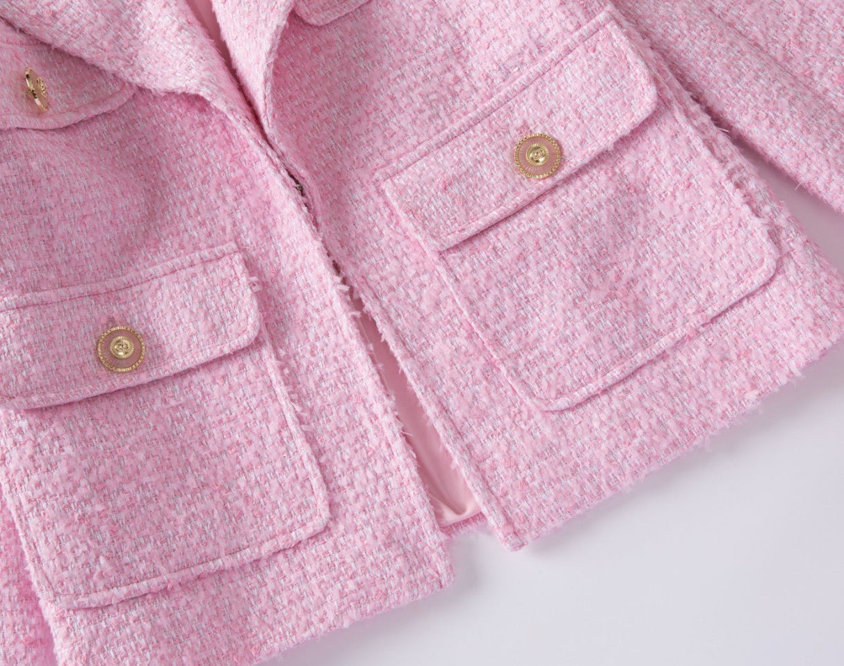 Hannah Blazer - Tailored Fit - Modern Twist - Elegant Pockets - Button Accents - Vintage - Inspired Appeal