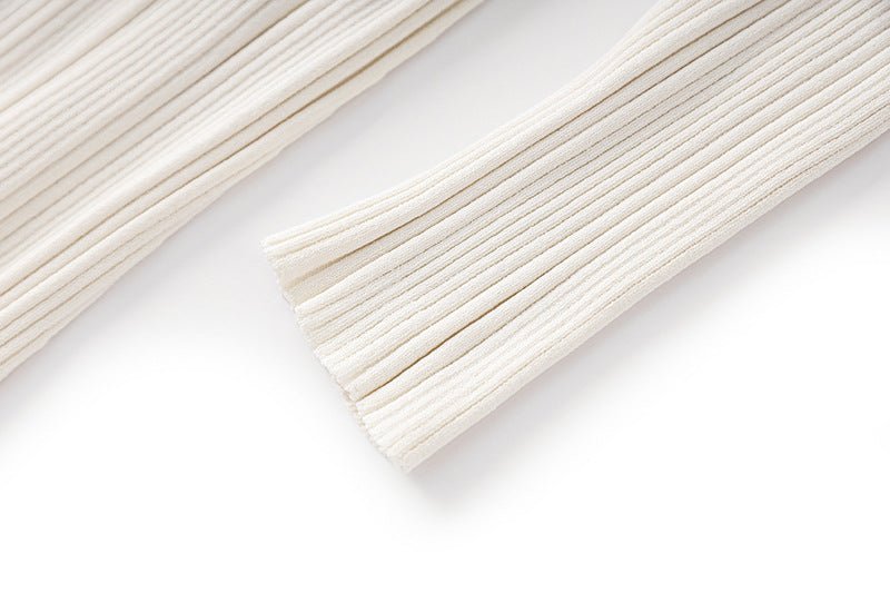 Haven Dress - Fitted Silhouette Flared Hemline - Button - Down Front Pockets - Form - Fitting Accentuates Waist - Lightweight Ribbed Knit Fabric