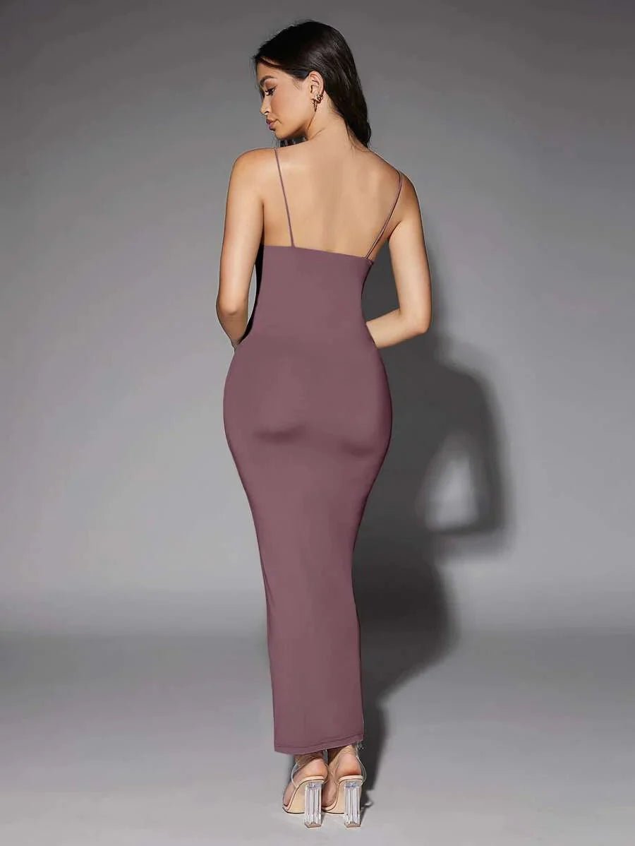 Haven Maxi Dress - Refined Style - High Stretch Fabric Elasticity - Slim Fit Type - Pencil Hem Shaped - Sleeveless Length - Premium Quality