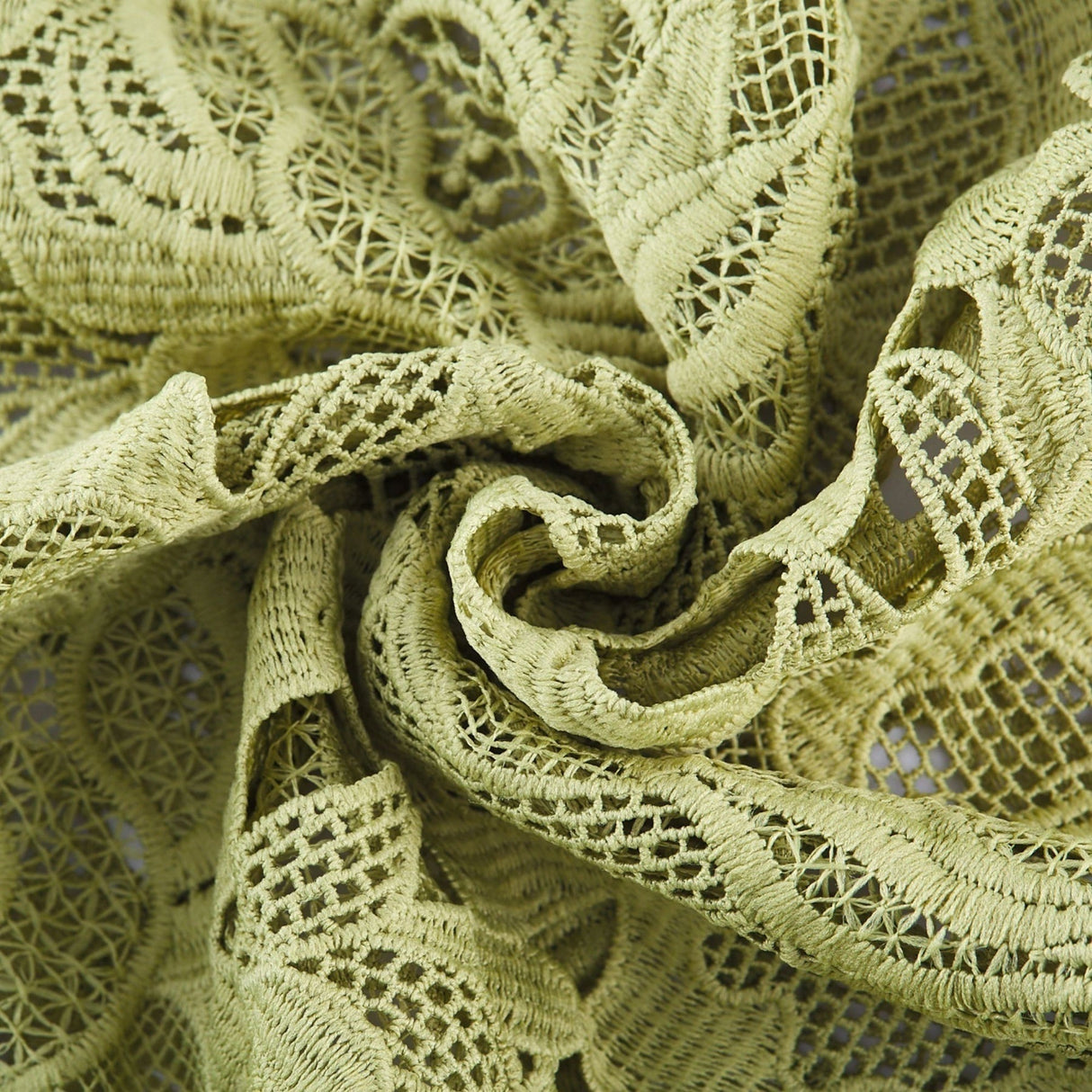 Heaven Floral Midi Dress - Crew Neck - Detailed Embroidery - Cut - Out Design - Belted Waist