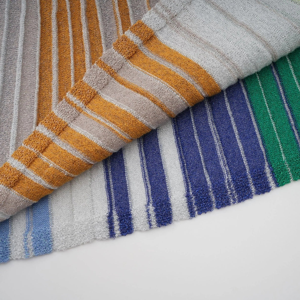 Helena Maxi Dress Green & Multicolor Striped Glitter Halter - neck Tie - Back