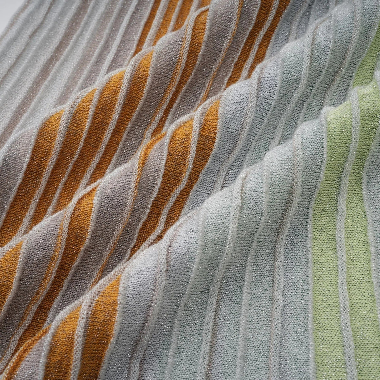 Helena Maxi Dress Green & Multicolor Striped Glitter Halter - neck Tie - Back