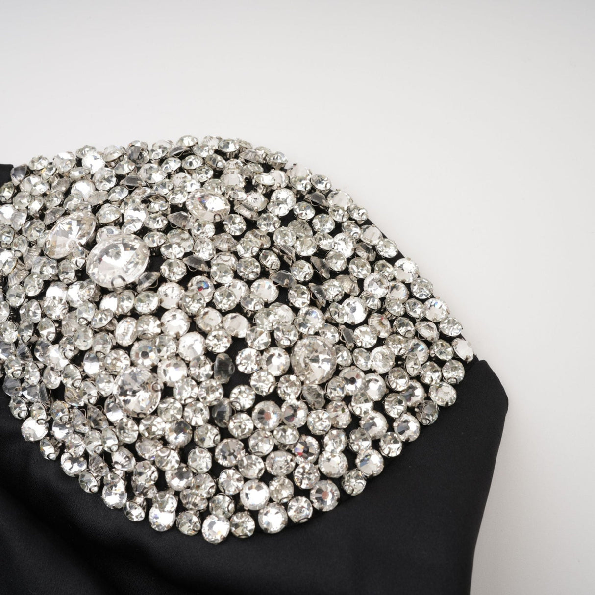 Helena Mini Dress - Sleeveless Off the Shoulder Bustier Crystal Embellished Pleated