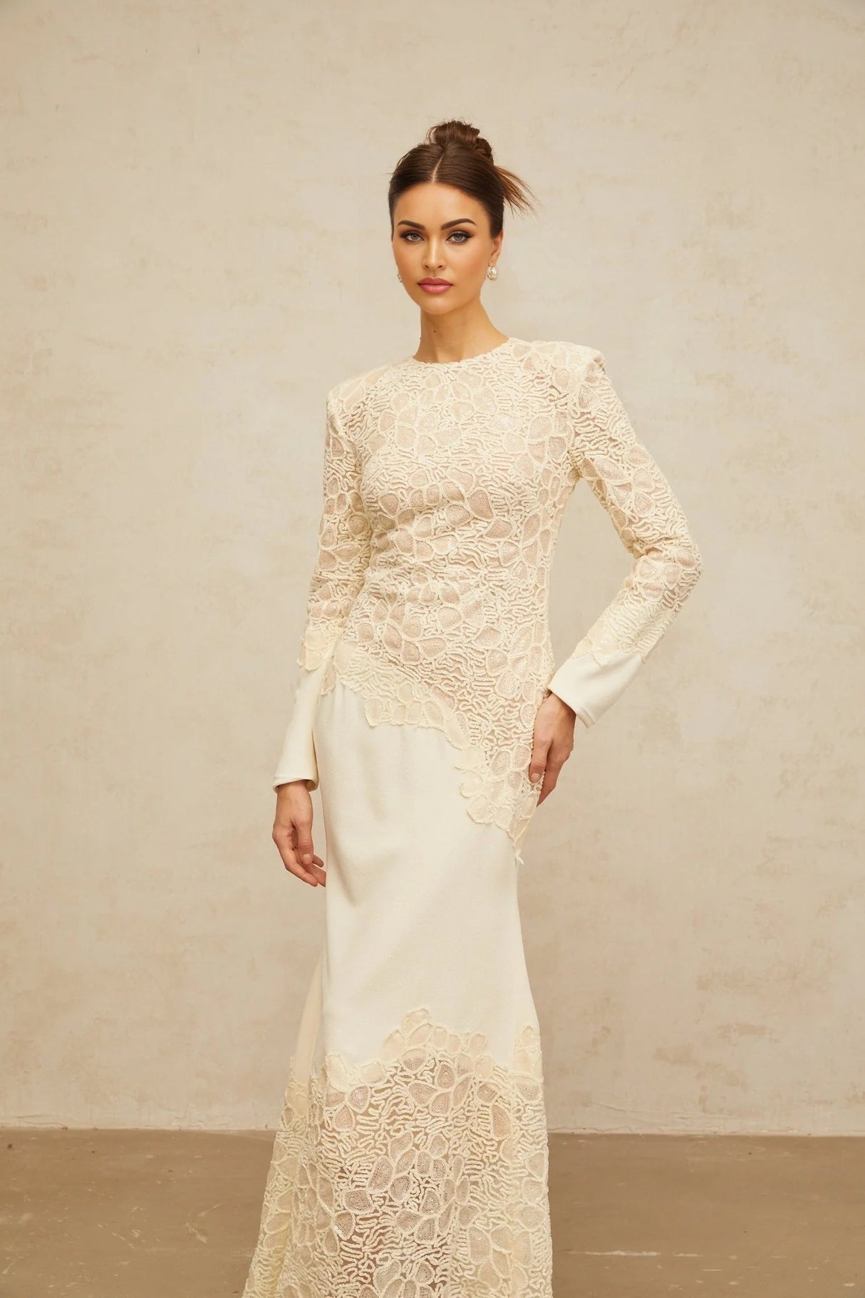 Holly Maxi Dress Sequined Floral Embroidery