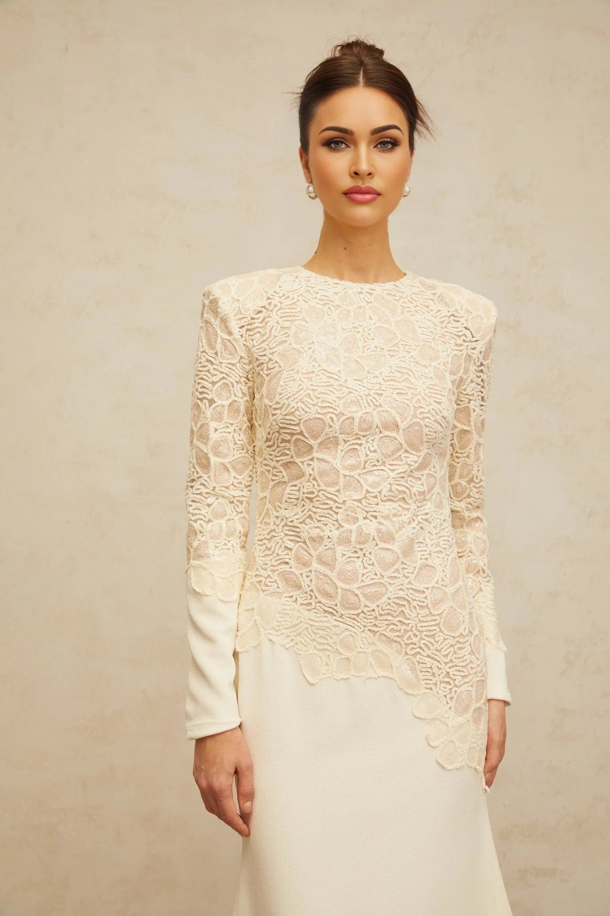 Holly Maxi Dress Sequined Floral Embroidery