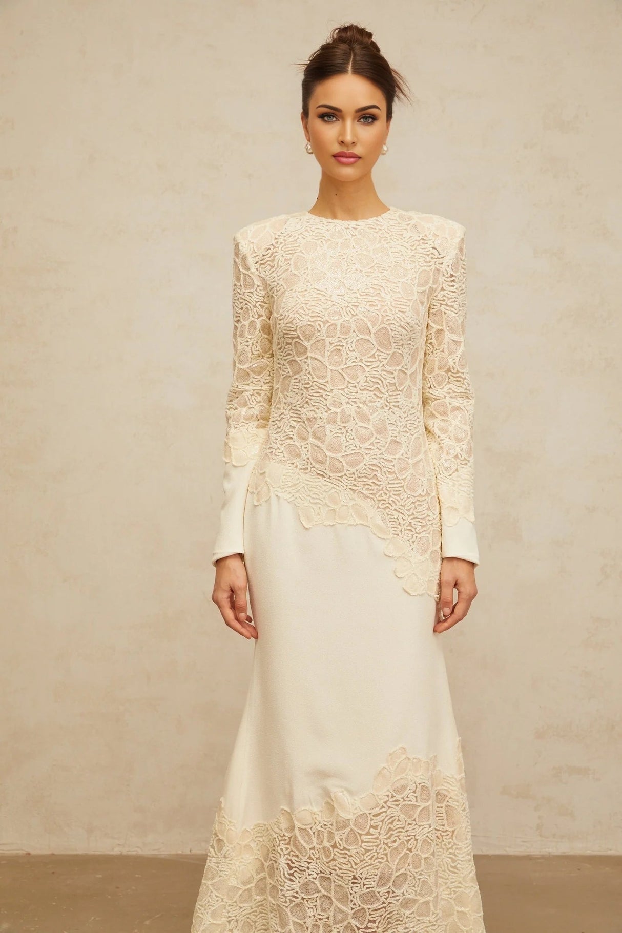 Holly Maxi Dress Sequined Floral Embroidery