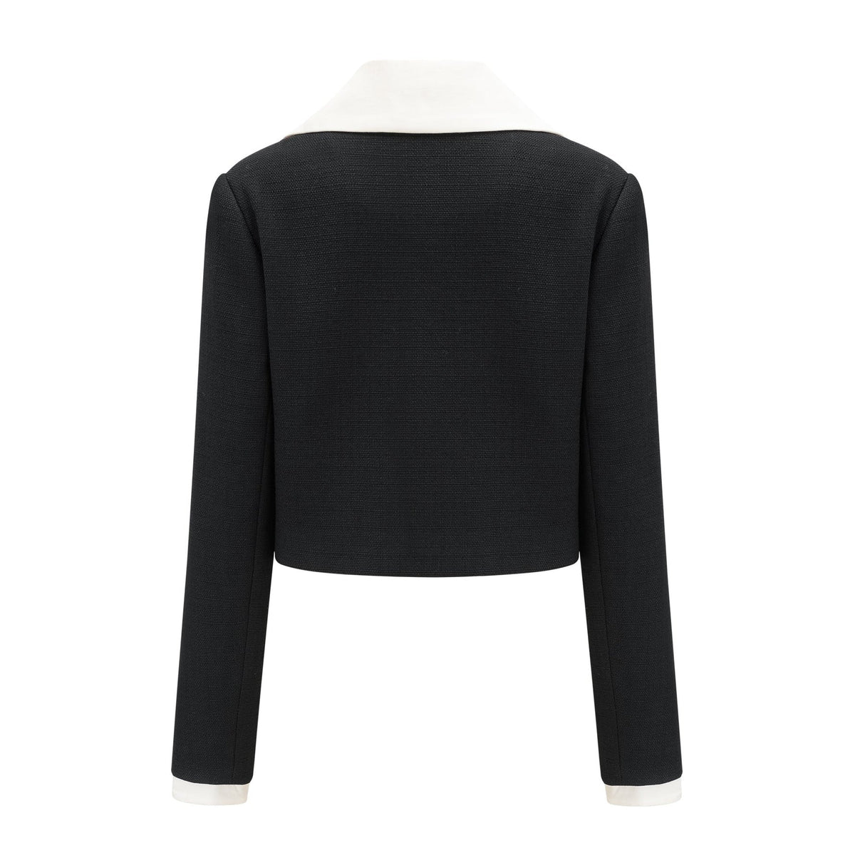 Ida Jacket & Skirt Set - Contrast Colors - Cropped Jacket - Flared Skirt - Front Button Fastening - Patch Pockets