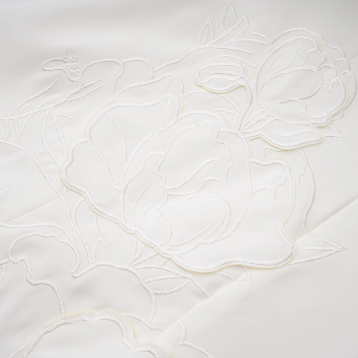 Inga Cream White Strapless Floral Embroidered Mini Dress