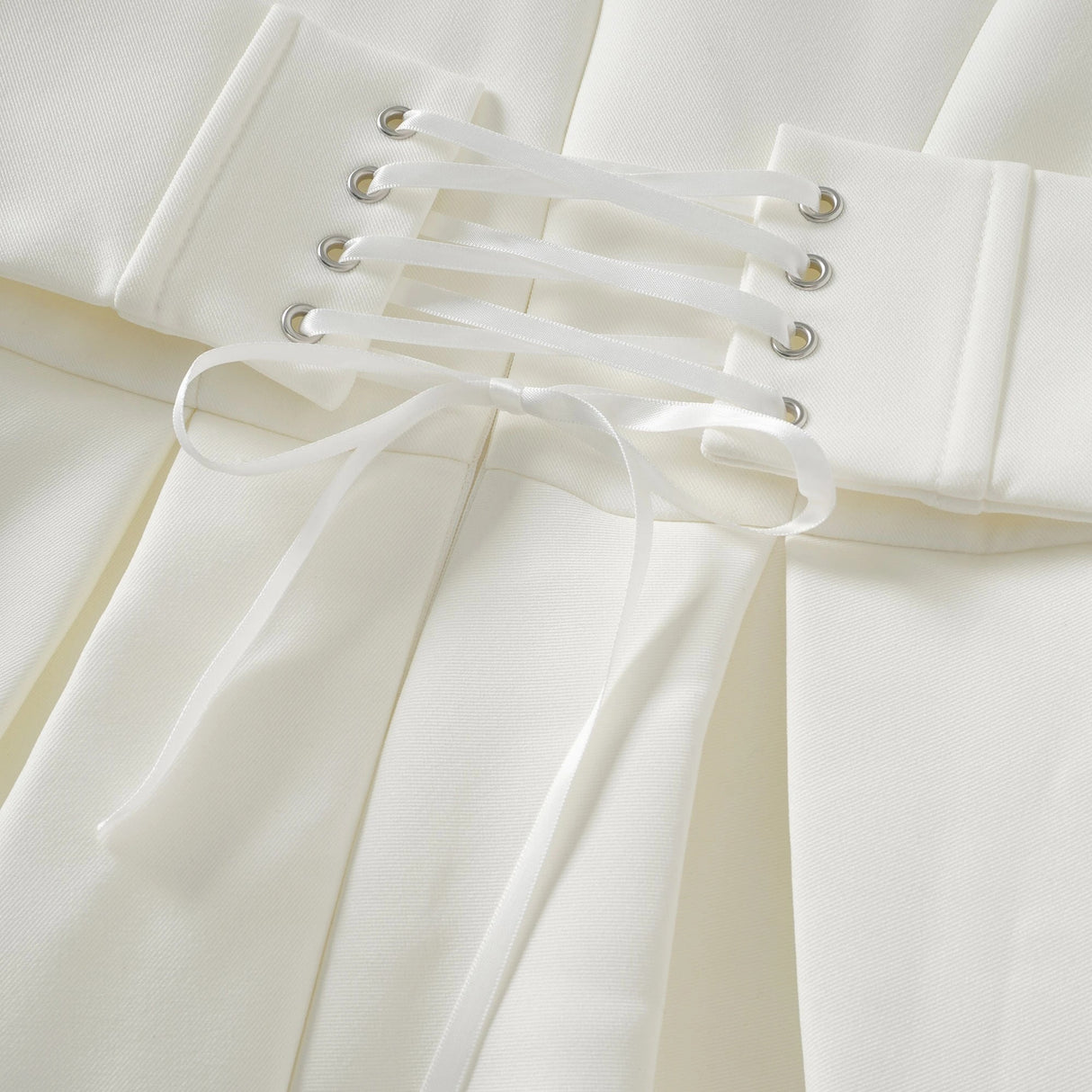 Inmaculada White Boned Bodice Mini Blazer Dress