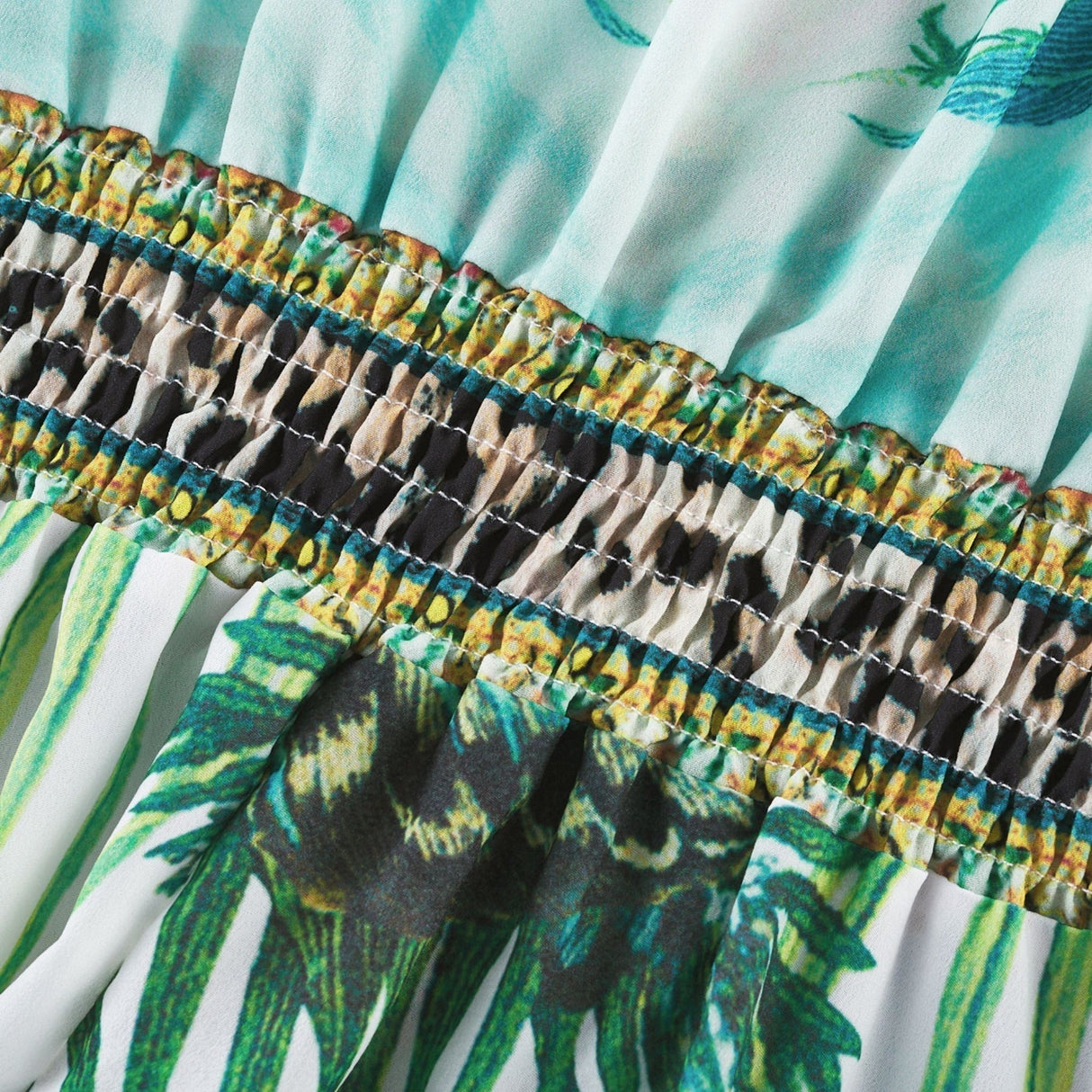 Iolanda Maxi Dress - Long Sleeved - Plunging V - neckline - Fitted Waistline - Front Button Fastening