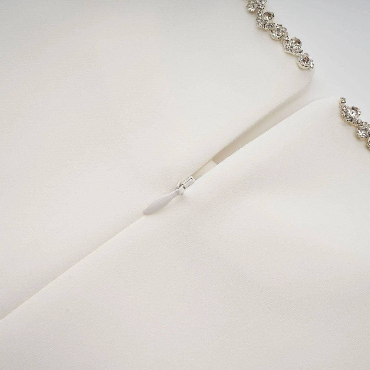 Ippolita Mini Dress White Crystal Scallop Hem