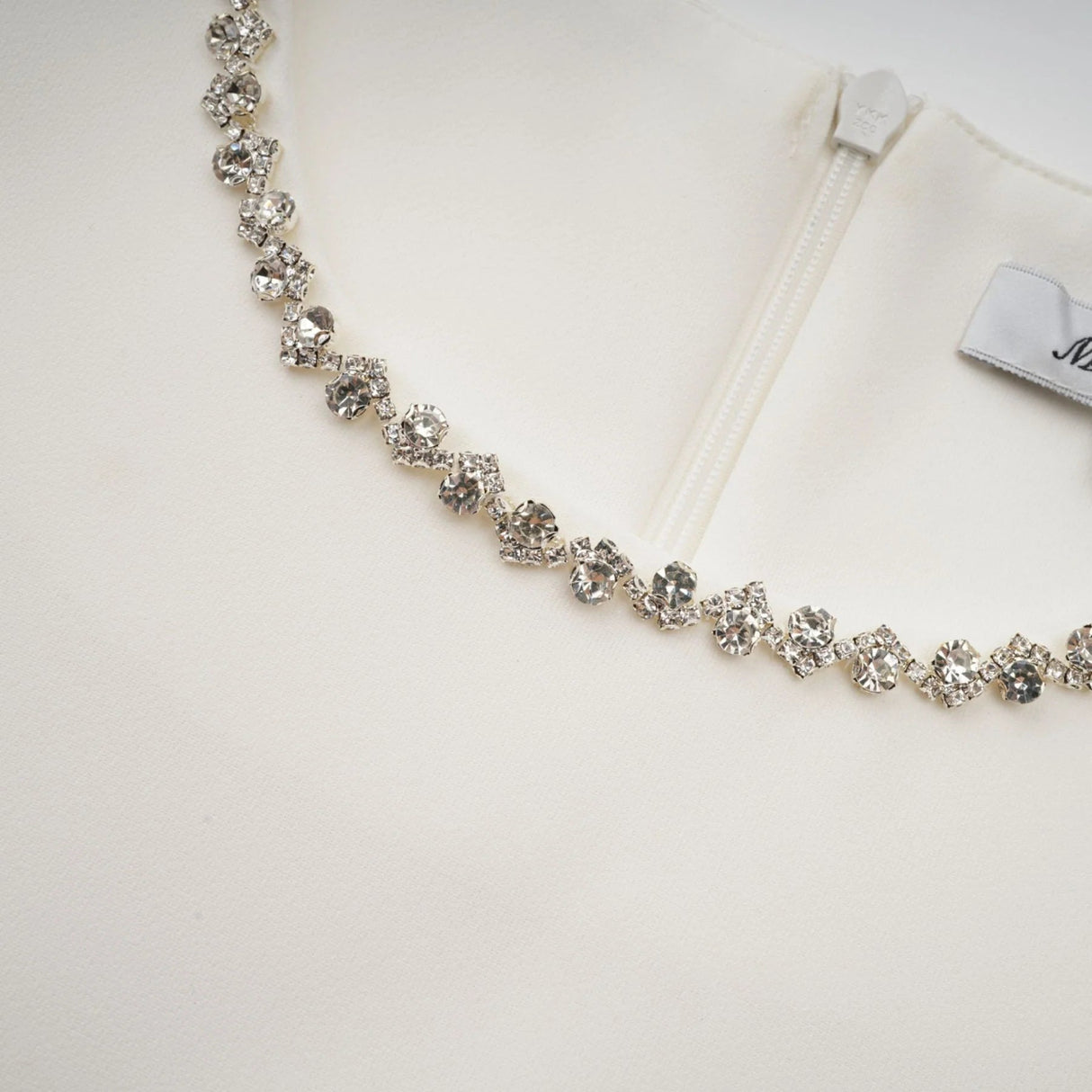 Ippolita Mini Dress White Crystal Scallop Hem