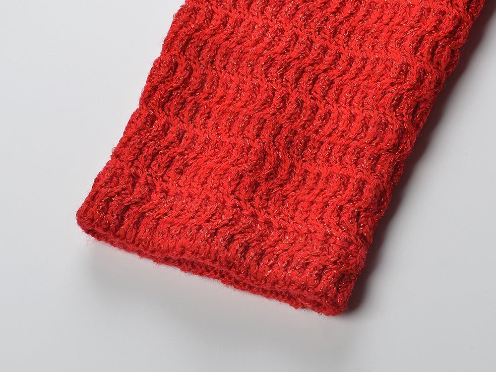 Isabella Jacket and Skirt Set – Textured Knit Design – Gold Decorative Details – Fitted Silhouette