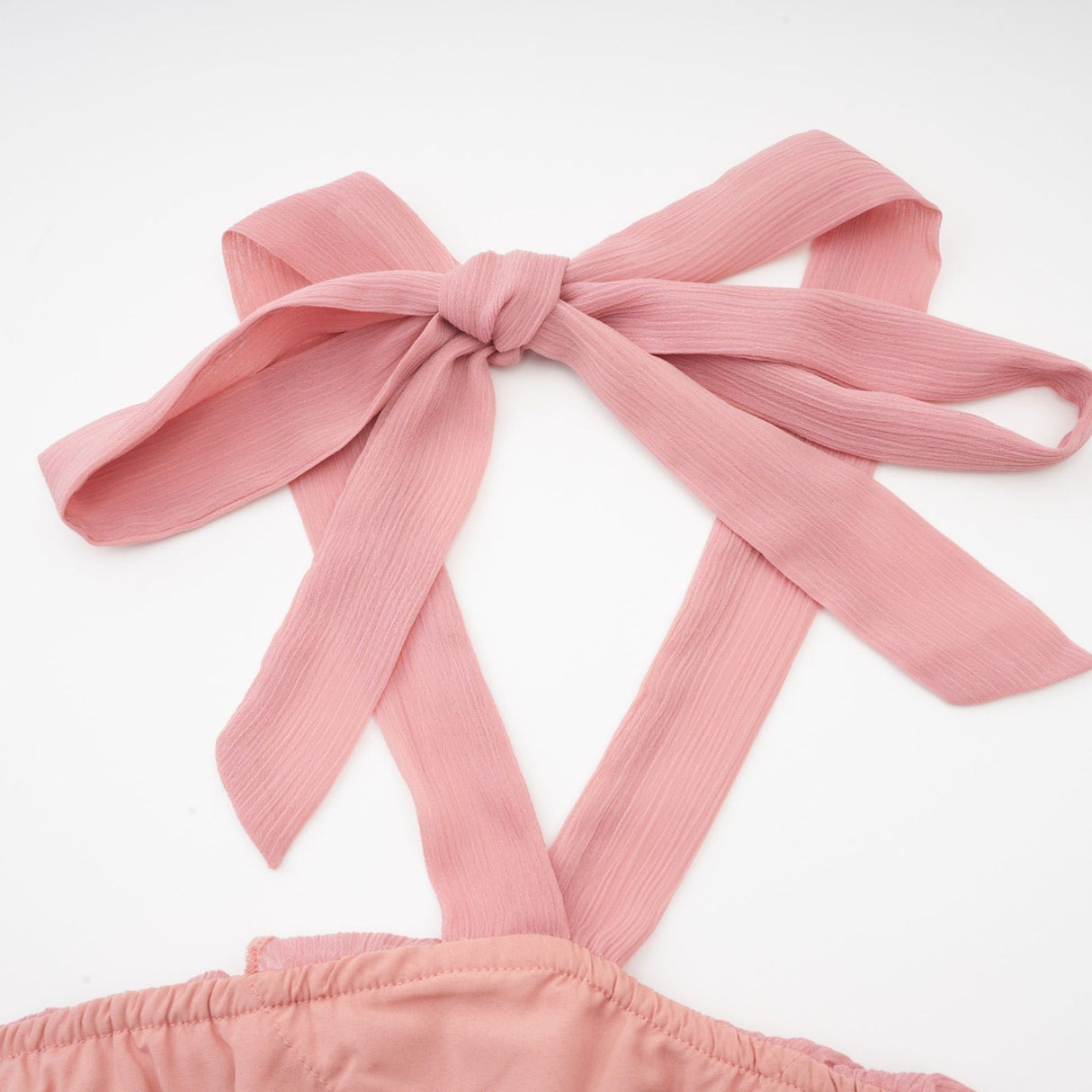 Isabella Pink Mini Dress - Sleeveless Halterneck - Ruffled Tiered Design - Mini Length - Side Zip Fastening