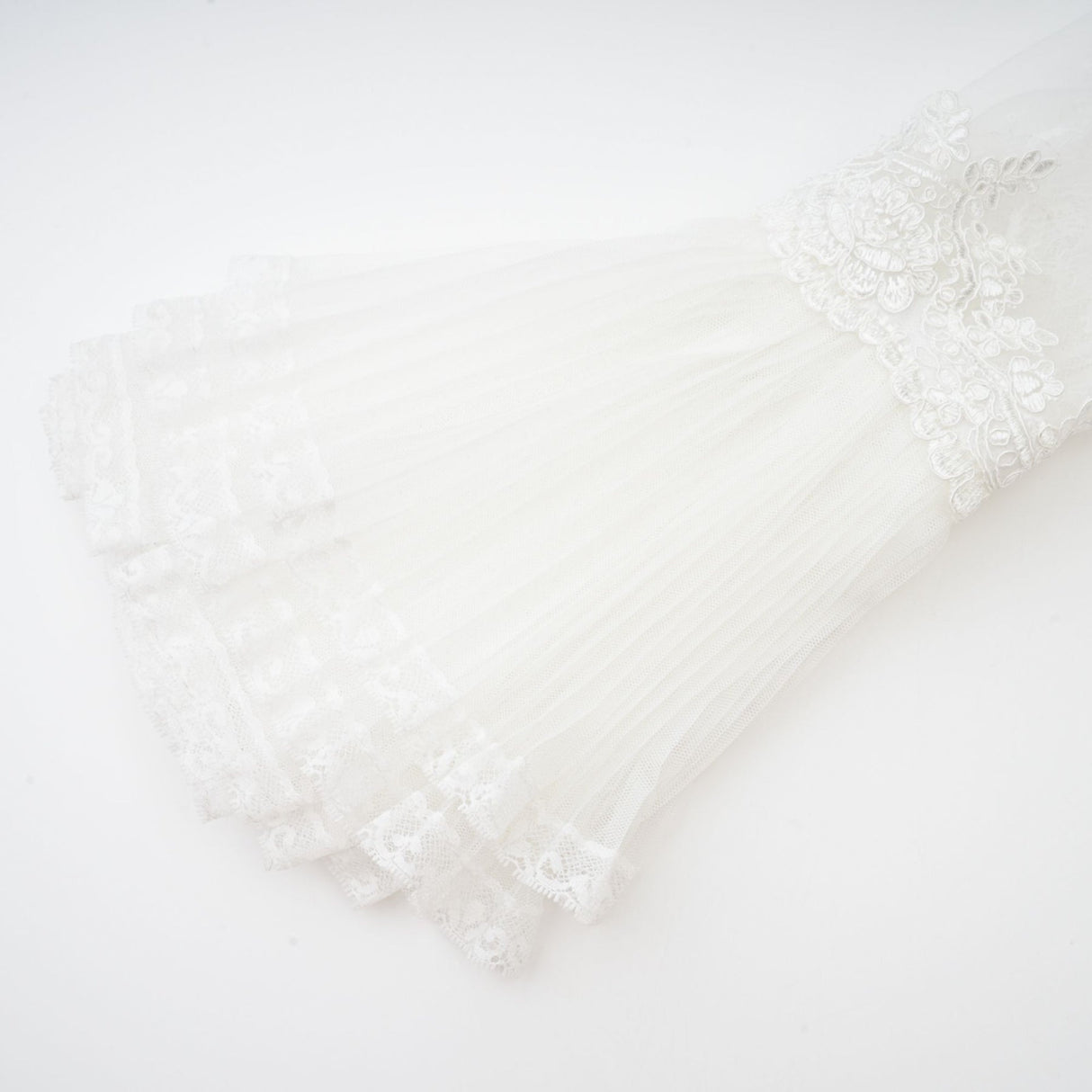 Iside Cropped Top Bell Sleeve Crystal Trim White