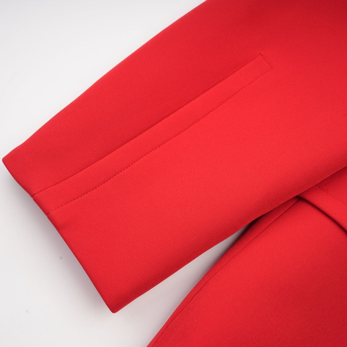 Isla Blazer Red Hourglass Double Breasted Wool Blend