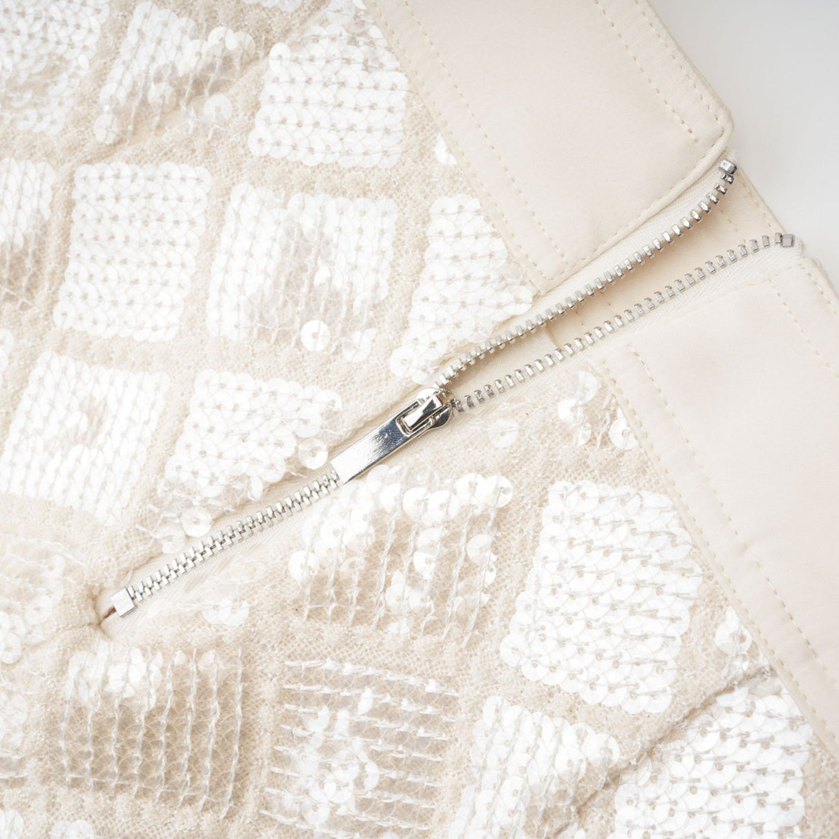 Isla Skirt - Lattice Texture - Sequin Finish - Zip Fastening - Tailored Shape - Festive And Statement Wear