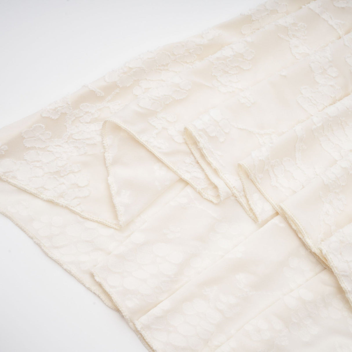 Ivory Maxi Dress - Spaghetti Straps - Square Neck - Corset Style - Gathered Detailing - Jacquard Fabric