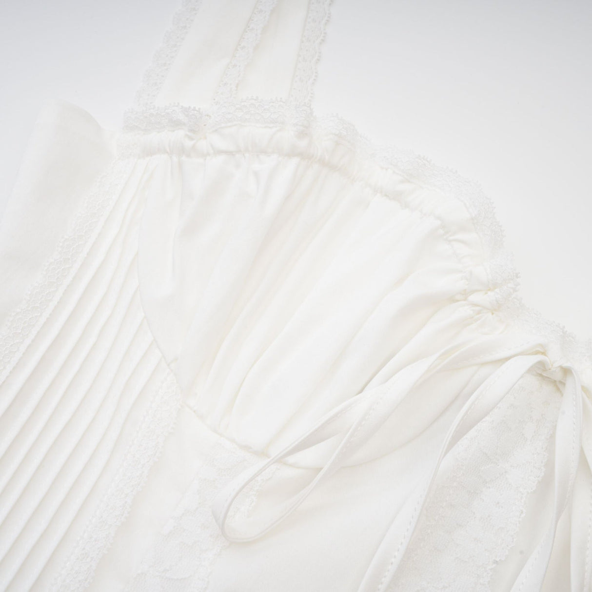 Jada Mini Dress Lace Corset Layered White & Spaghetti Straps