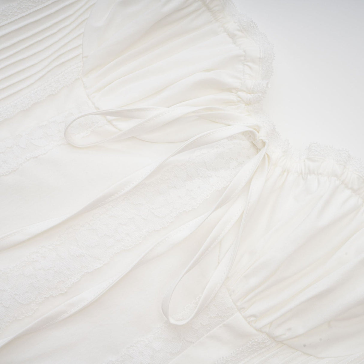 Jada Mini Dress Lace Corset Layered White & Spaghetti Straps