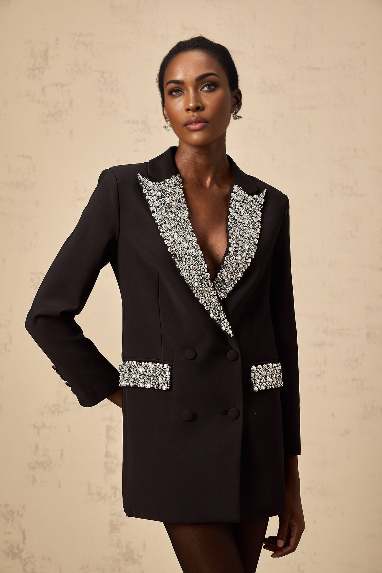 Jenna Blazer with Crystal Embellishment