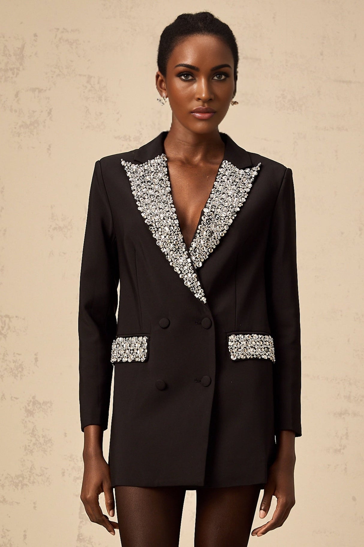 Jenna Blazer with Crystal Embellishment