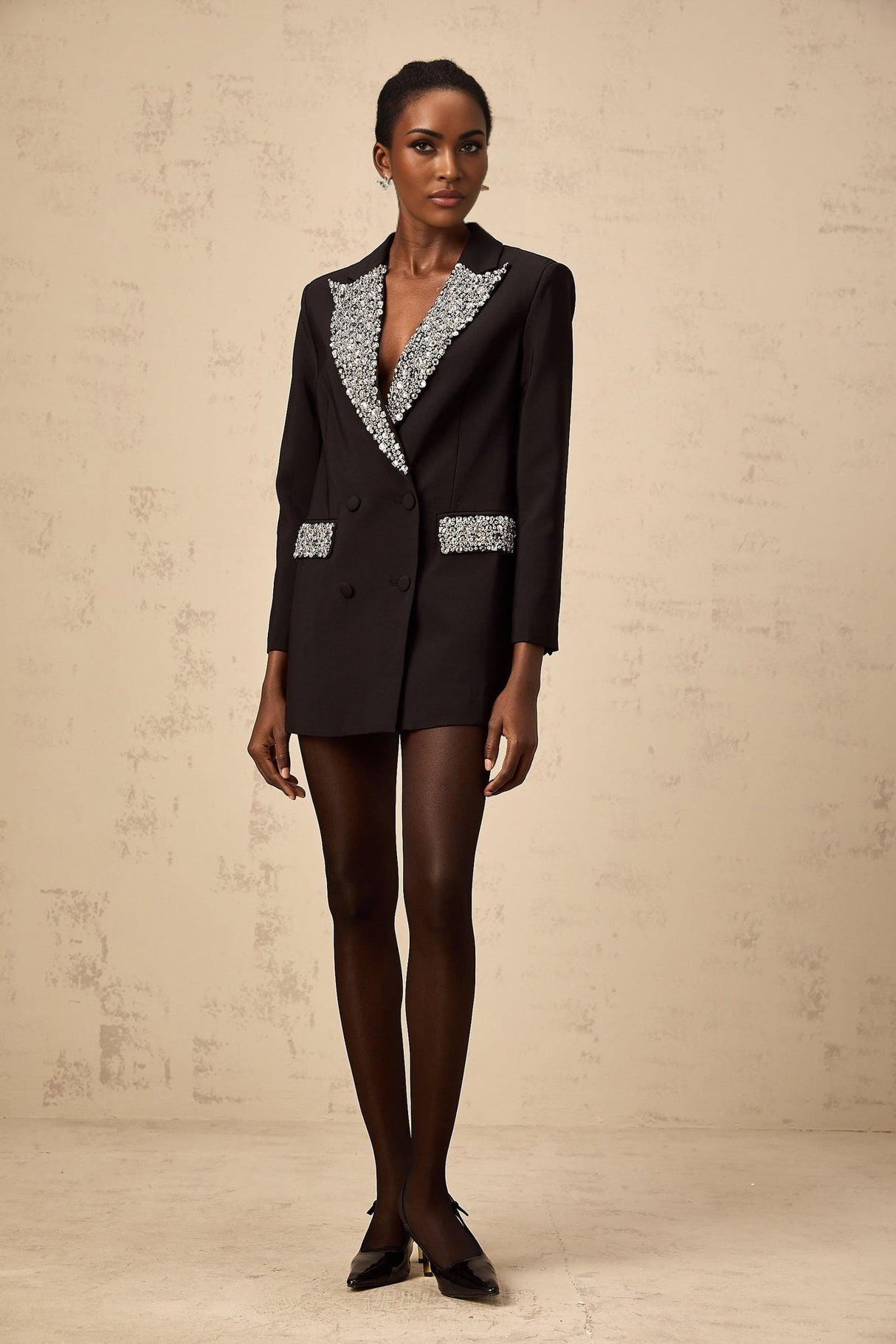 Jenna Blazer with Crystal Embellishment