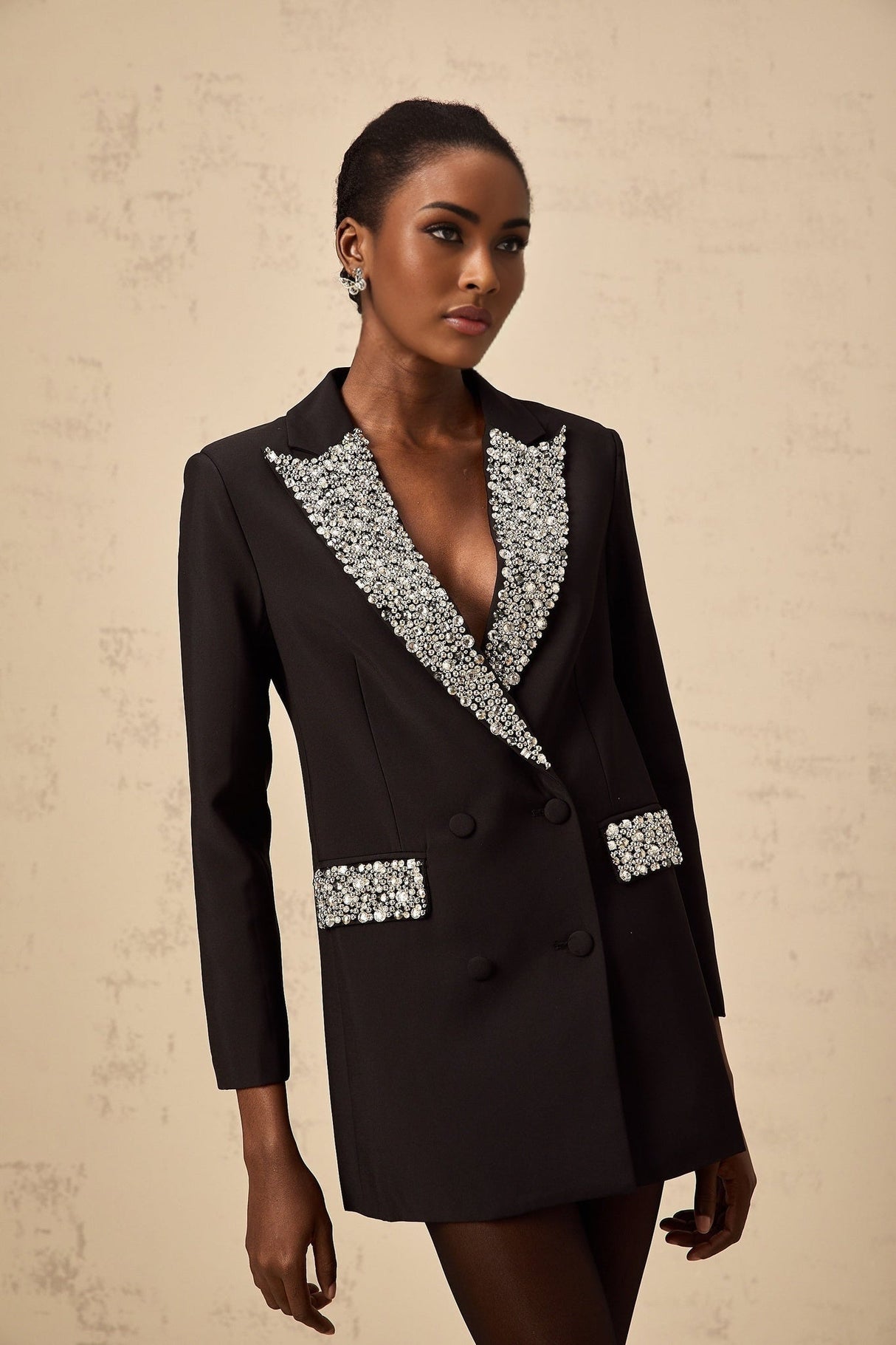 Jenna Blazer with Crystal Embellishment