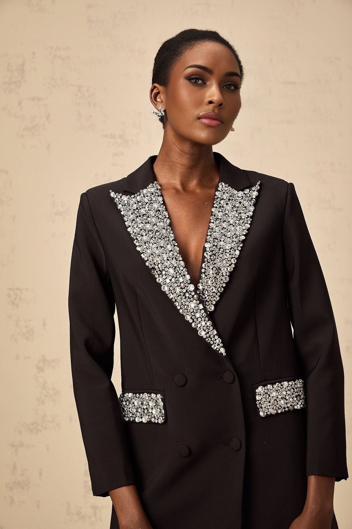 Jenna Blazer with Crystal Embellishment