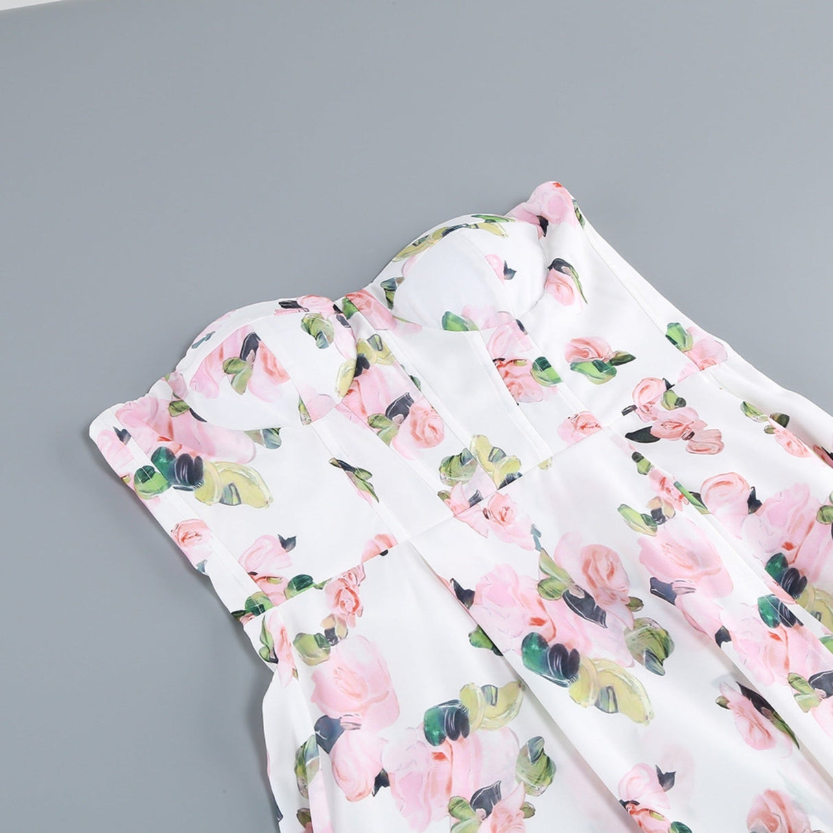 Jessica Floral Maxi Dress with Off - Shoulder Neckline and High - Side Slit