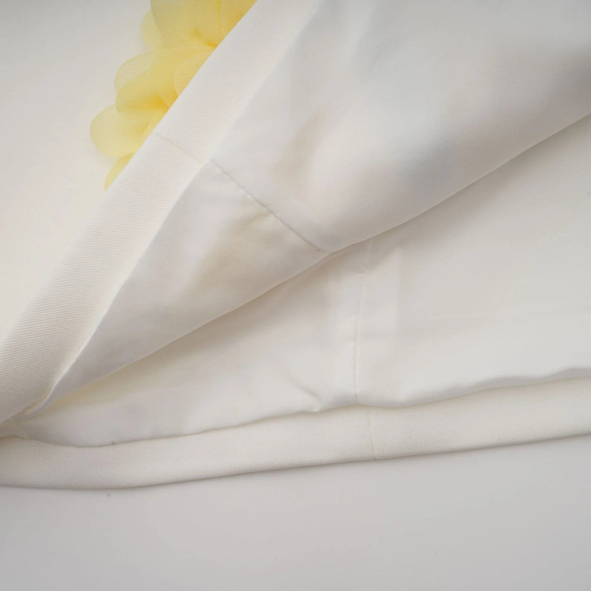 Joanna Midi Dress White 3D Petal Sleeveless Shift & Dart Detailing