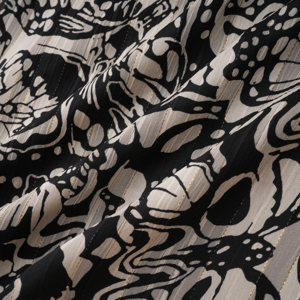 Joanna Mini Dress Black White Pattern VNeck Cut Out