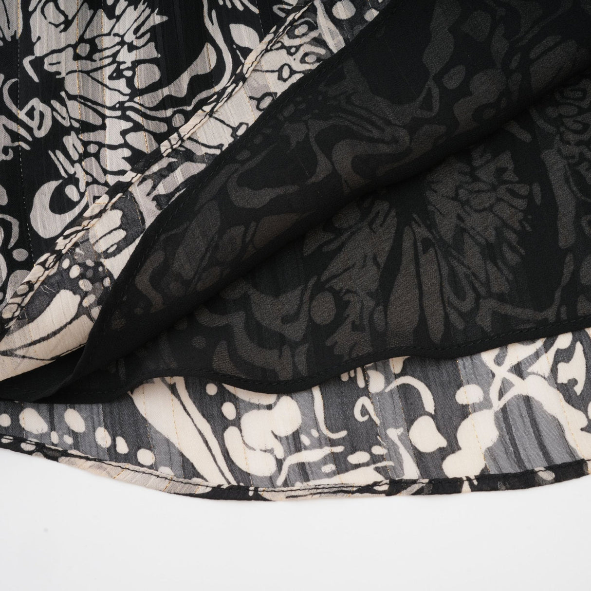 Joanna Mini Dress Black White Pattern VNeck Cut Out