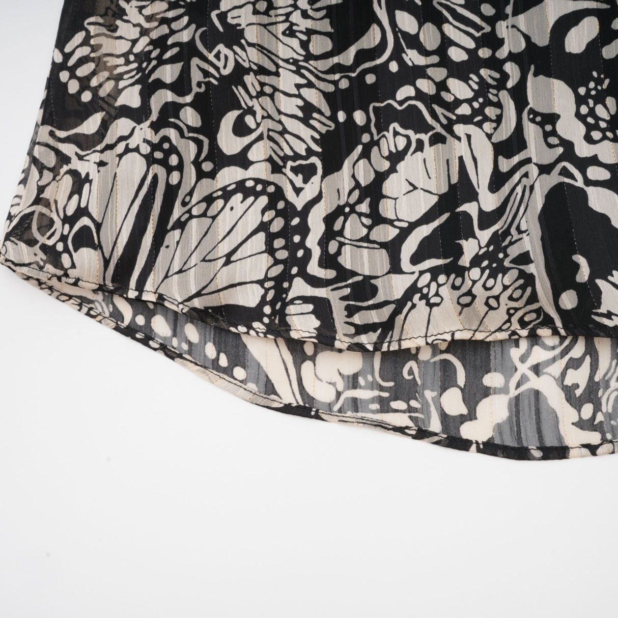 Joanna Mini Dress Black White Pattern VNeck Cut Out